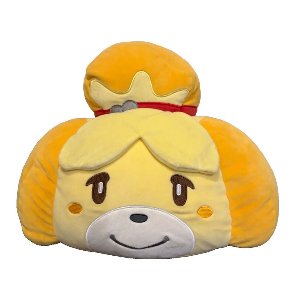 Animal Crossing Club Mochi Mochi Isabel Plush Pillow Large 13" Nintendo Head